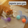 Pelota elástica dopamina, pelota de goma silicona saltarina, varilla para jugar con gatos con plumas, juguetes para entretenerse solo para aliviar el aburrimiento, accesorios para gatos silenciosos
