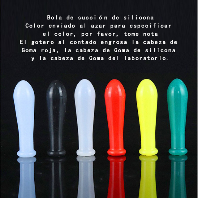 El gotero al contado engrosa la cabeza de Goma roja, la cabeza de Goma de silicona y la cabeza de Goma del laboratorio.