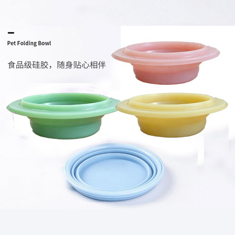Fabricante directo | Cuenco plegable para mascotas de silicona | Cuenco portátil al aire libre para perros (para agua y comida) | Dispensador exclusivo para perros grandes