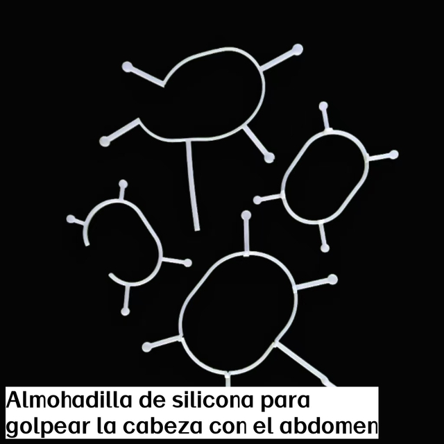 Almohadilla de silicona para uso abdominal operado con los dedos