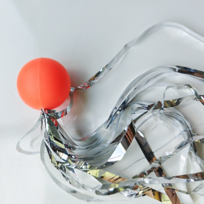 Éxito en Cross-border: Pelota Elástica de Colores Dopamina para Gatitos (Versión con Cintas) – Artefacto Esencial para que los Gatos Jueguen Solos