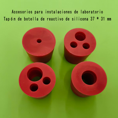 Accesorios para instalaciones de laboratorio Tapón de botella de reactivo de silicona 37 * 31 mm