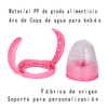 Combinación de tapa de polvo de mango de biberón de calibre estándar para bebés y tapa de polvo de tapa dental biberón PP de calibre ancho para bebés
