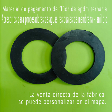 Arandelas en forma de o para accesorios de procesadores de aguas residuales de membrana
